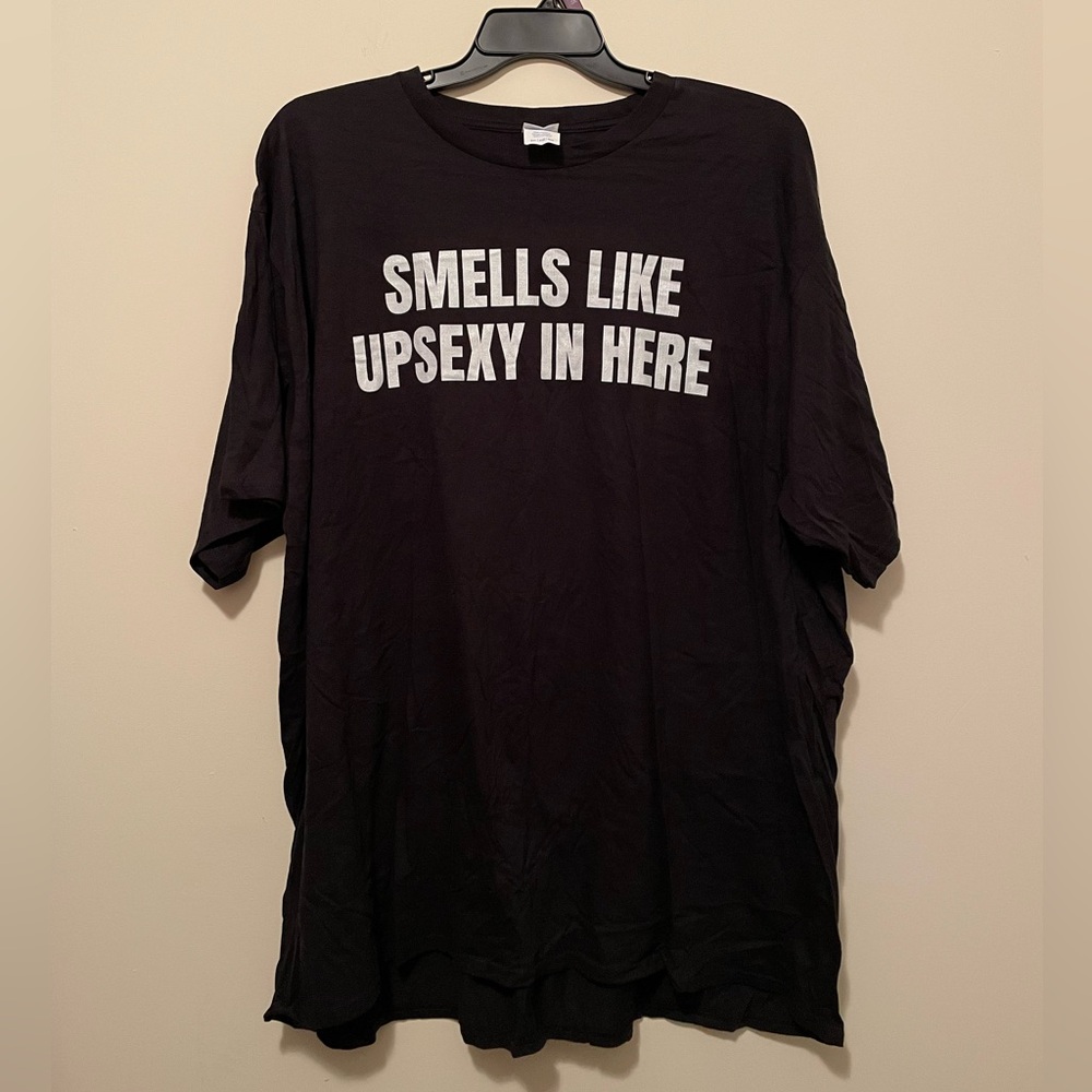 Black Graphic T-Shirt with White Text